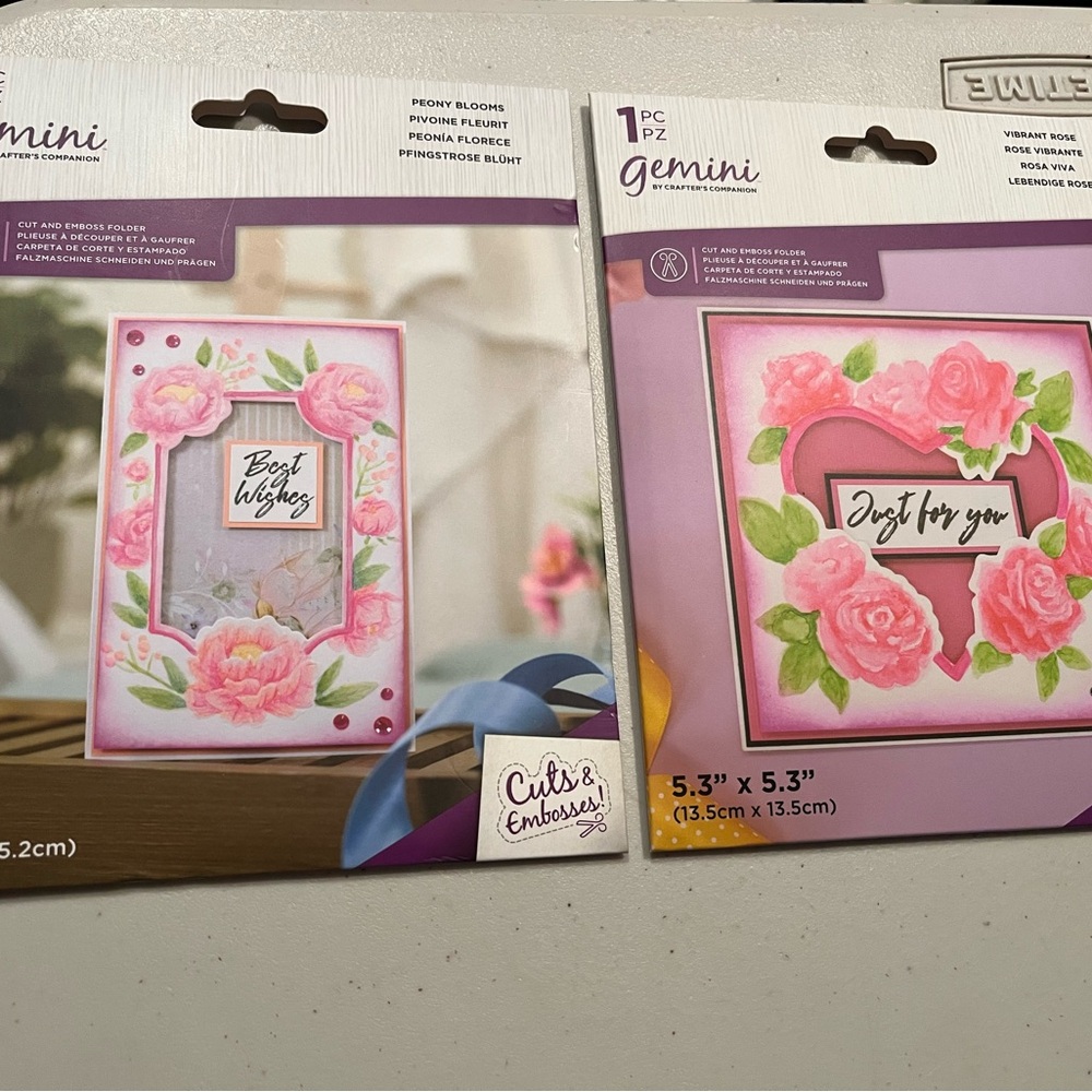 Gemini Rose Heart Embossing Folder